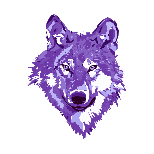 Purple Lone Wolf Totem Animal Spirit Guide Cheeky Witch by Cheeky Witch