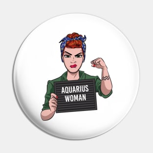 Aquarius Woman Pin