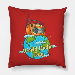 World Radio Day Pillow