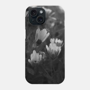 Black and White Flowers Phone Case