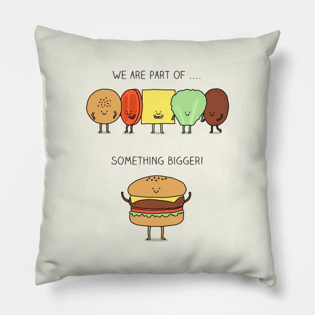 We are part of something bigger Pillow by milkyprint