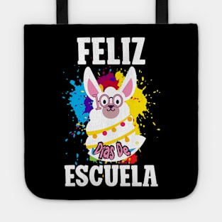 Llama Feliz 100 Dias De Escuela - 100 Days of School Spanish Tote