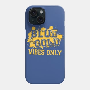 Blue and Gold Game Day Group For High School Football Fans Phone Case