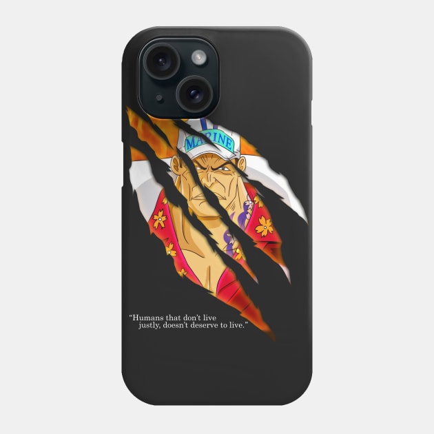 Sakazuki Akainu Phone Case by AlexKramer