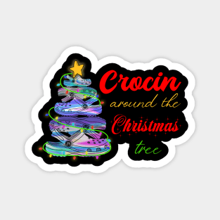 Crocin around the christmas tree Funny Christmas 2020 Gift Magnet