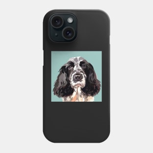 Nancy the black and white Cocker Spaniel Phone Case