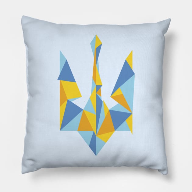 Ukraine Geometry Trident Pillow by Sitchko