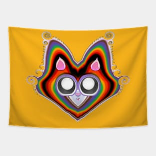 🌈Rainbow Catnip Craze🐈‍⬛ Tapestry