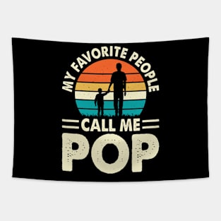 Vintage retro my favorite people call me pop Tapestry