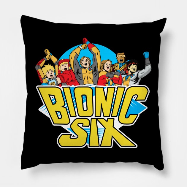 Bionic Six logo Pillow by AlanSchell76