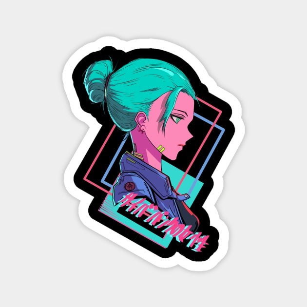 Women in the Cyberpunk world Magnet by Jng