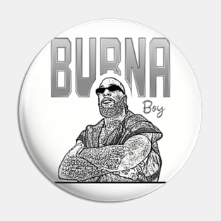 Burna Boy // Rapper / Black retro Pin