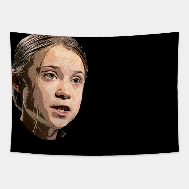 Greta Thunberg - ART Tapestry by Keinobrand