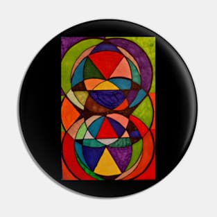 Circles Stained Glass Window Pin