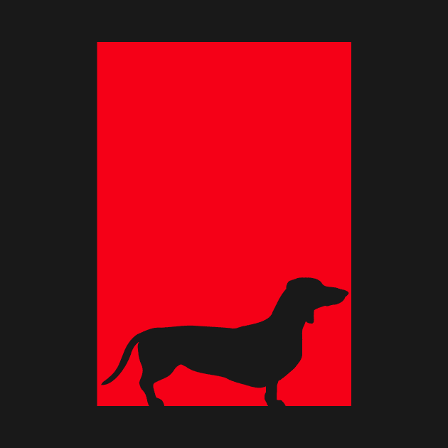 Dachshund dog red silhouette by Arteria6e9Vena