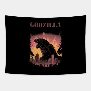Retro Godzilla Tapestry