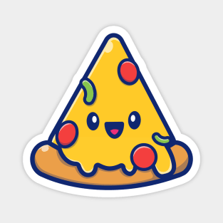 Cute Piece Pizza Magnet