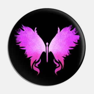 Artistic purple butterfly emoji Pin