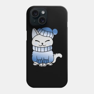 Cute Cozy Colorful Snow Winter Cat Kitty Phone Case