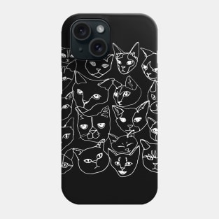 Cats! (White Ink) Phone Case