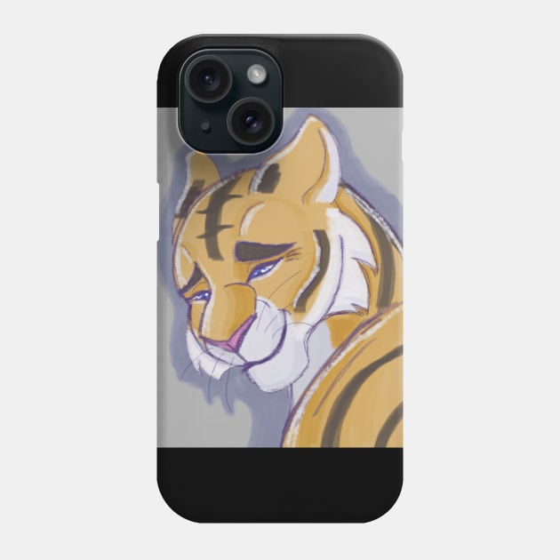 Old Tiger Sketch Phone Case by StarGazerSeven