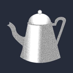 Black And White Aesthetic Retro Coffee Tea Teapot T-Shirt
