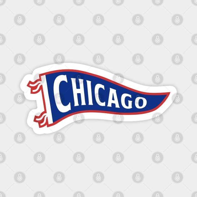 Chicago Pennant - Red Magnet by KFig21