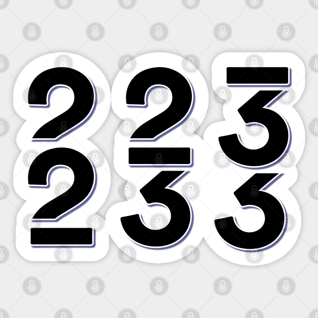 Number 223 and Number 233 - Number Games - Sticker