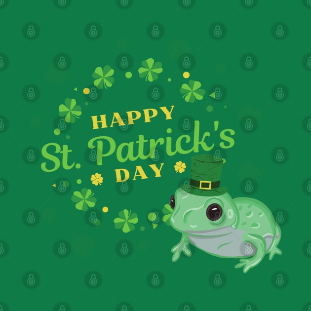 Happy Saint Patrick's Day Frog by RoserinArt