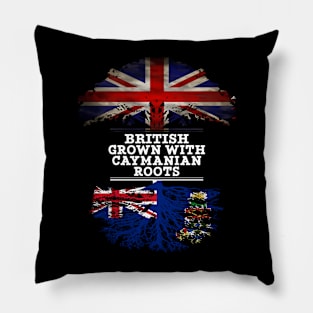 British Grown With Caymanian Roots - Gift for Caymanian With Roots From Cayman Islands Pillow