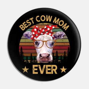 Best Cow Mom Ever Pin