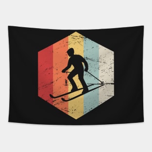 Retro 70s Winter Sports Ski Icon Tapestry