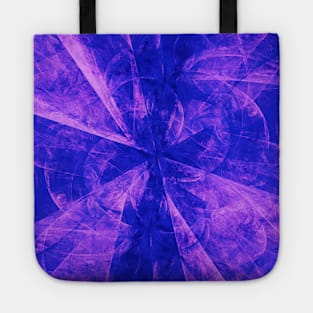 Super Blue and Violet Abstract Splash Burst Artwork Tote