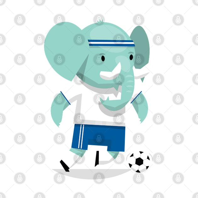 Soccer Elephant Cartoon by Rayrock76