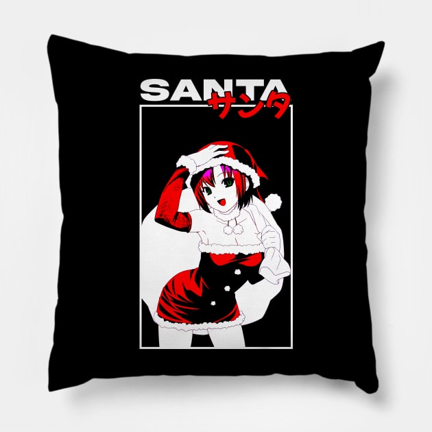 Kawaii Santa Pillow by WahomeV