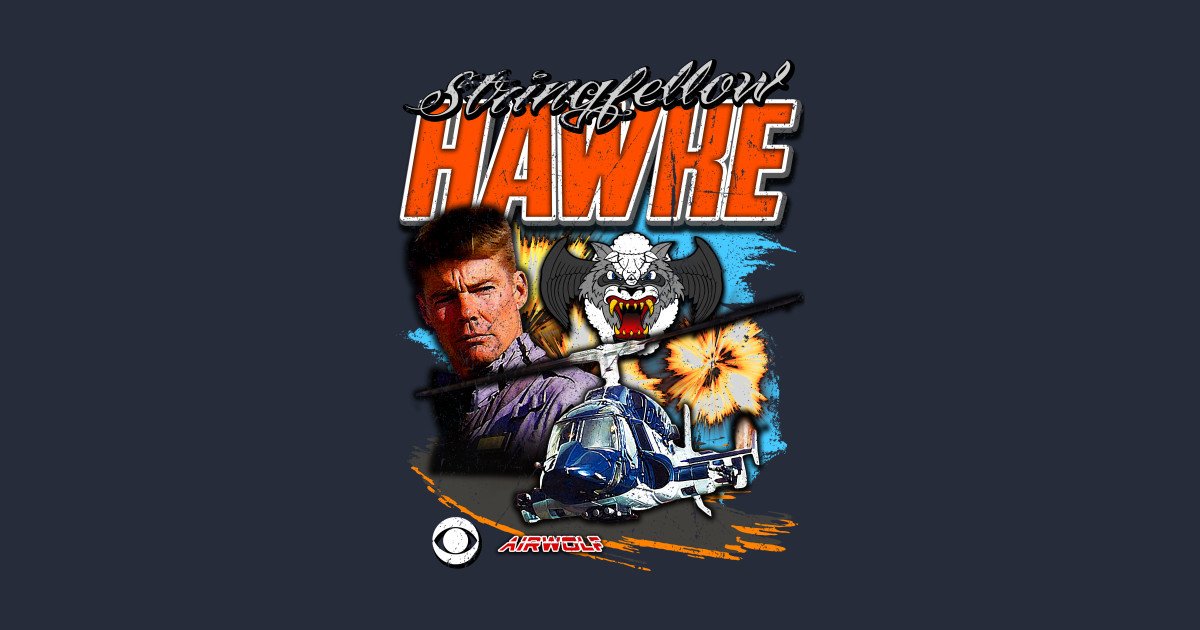 Stringfellow Hawke - Airwolf - T-Shirt | TeePublic