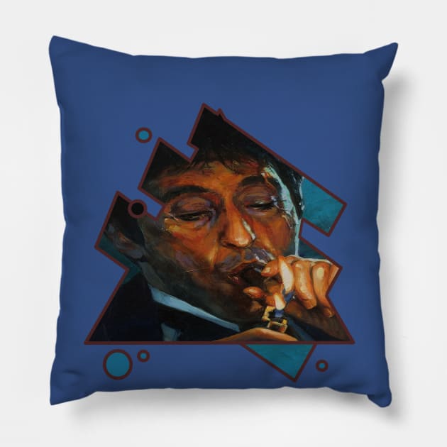 Tony Montana Pillow by Ilustradamus