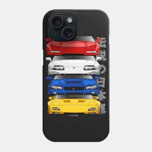 JDM Legends - Nsx, Skyline R34, Supra Mk4 & Rx-7 Phone Case