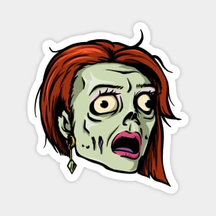 female zombie head Magnet