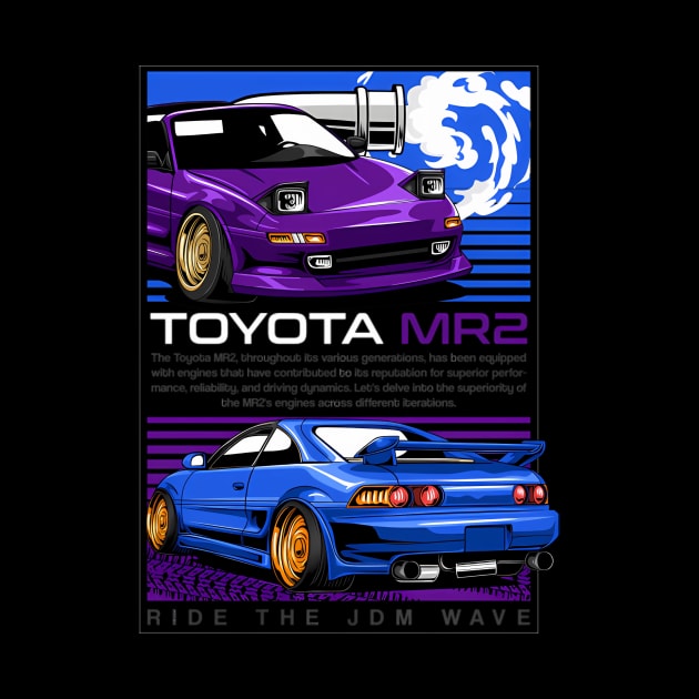 Toyota Mr2 Ride The Jdm Wave by OrigamiOasis