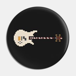 Pixel White Euro Style Bass Guitar Pin