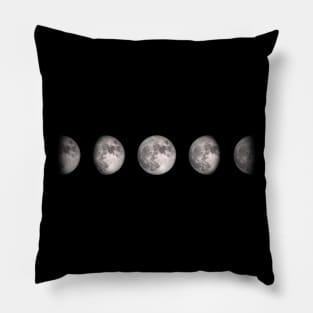 Moon Phases Horizontal Lunar Phases Celestial Design Pillow