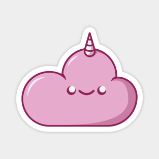 Pink unicorn cloud Magnet