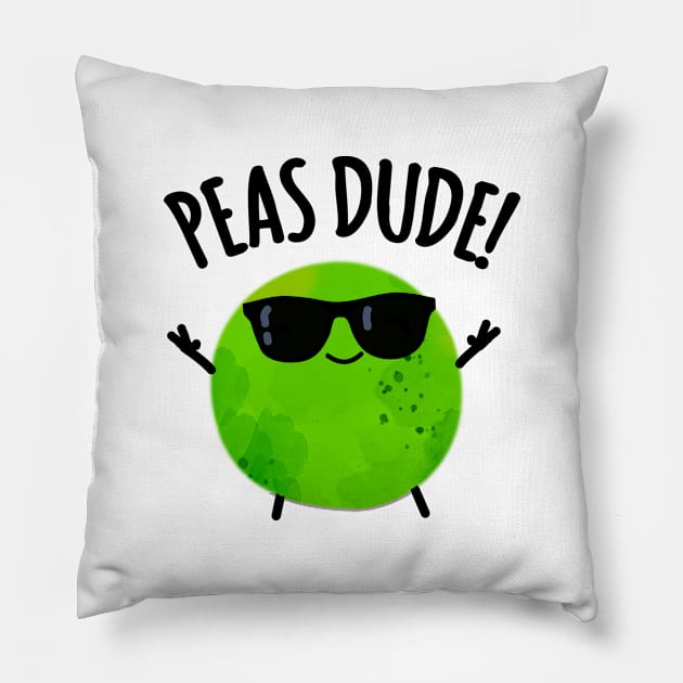 Peas Duce Cute Veggie Pea Pun Pillow by punnybone