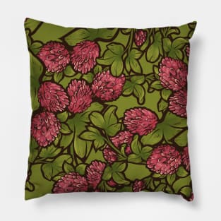 Beautiful Clover Flowers Pattern Pillow