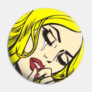 Blonde Sad Girl Pin