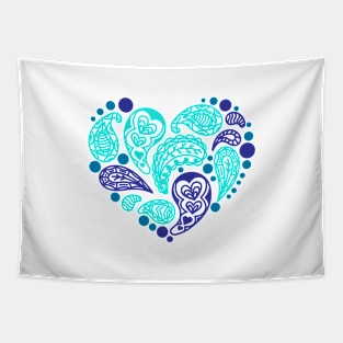 Heart in Blue Tapestry