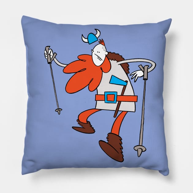 Nordic Walking Viking Pillow by Happy Monsters