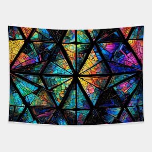 Colorful Geometrical Mosaic Design Tapestry