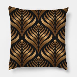 Luxury Golden bronze colors Aesthetic Design Pillow